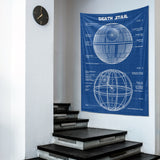 Death Star Blueprint Duvar Örtüsü