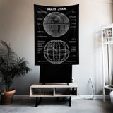 Death Star Chalkboard Duvar Örtüsü
