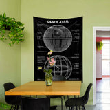 Death Star Chalkboard Duvar Örtüsü
