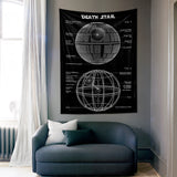Death Star Chalkboard Duvar Örtüsü