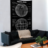 Death Star Chalkboard Duvar Örtüsü