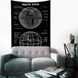Death Star Chalkboard Duvar Örtüsü