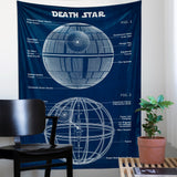 Death Star Navy Blue Duvar Örtüsü