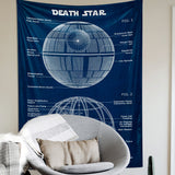 Death Star Navy Blue Duvar Örtüsü