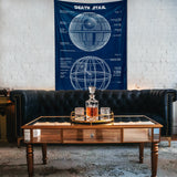 Death Star Navy Blue Duvar Örtüsü