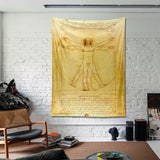 Vitruvian Adamı - Vitruve Luc Viatour Duvar Örtüsü