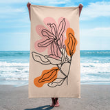 Pastel Flower - Plaj Havlusu Çiçekli