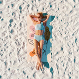 Pastel Flower - Plaj Havlusu Çiçekli