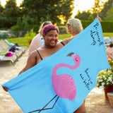 Be Always Yourself - Yazılı Flamingo Plaj Havlusu