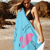 Be Always Yourself - Yazılı Flamingo Plaj Havlusu