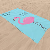 Be Always Yourself - Yazılı Flamingo Plaj Havlusu