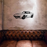 Corvette Stingray Araba Metal Duvar Dekoru