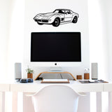Corvette Stingray Araba Metal Duvar Dekoru