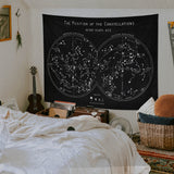 The Constellations Chalkboard - Yıldız Haritası Duvar Örtüsü
