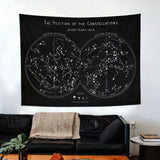 The Constellations Chalkboard - Yıldız Haritası Duvar Örtüsü