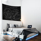 The Constellations Chalkboard - Yıldız Haritası Duvar Örtüsü