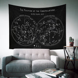 The Constellations Chalkboard - Yıldız Haritası Duvar Örtüsü