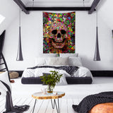 Polychrome Skull - Çok Renkli Kuru Kafa Duvar Örtüsü