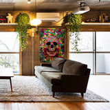Polychrome Skull - Çok Renkli Kuru Kafa Duvar Örtüsü