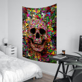 Polychrome Skull - Çok Renkli Kuru Kafa Duvar Örtüsü