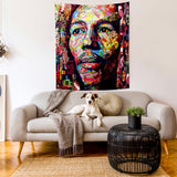 Polychrome Bob - Çok Renkli Bob Marley Duvar Örtüsü