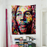 Polychrome Bob - Çok Renkli Bob Marley Duvar Örtüsü