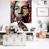 Polychrome Bob - Çok Renkli Bob Marley Duvar Örtüsü