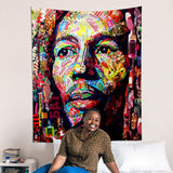 Polychrome Bob - Çok Renkli Bob Marley Duvar Örtüsü