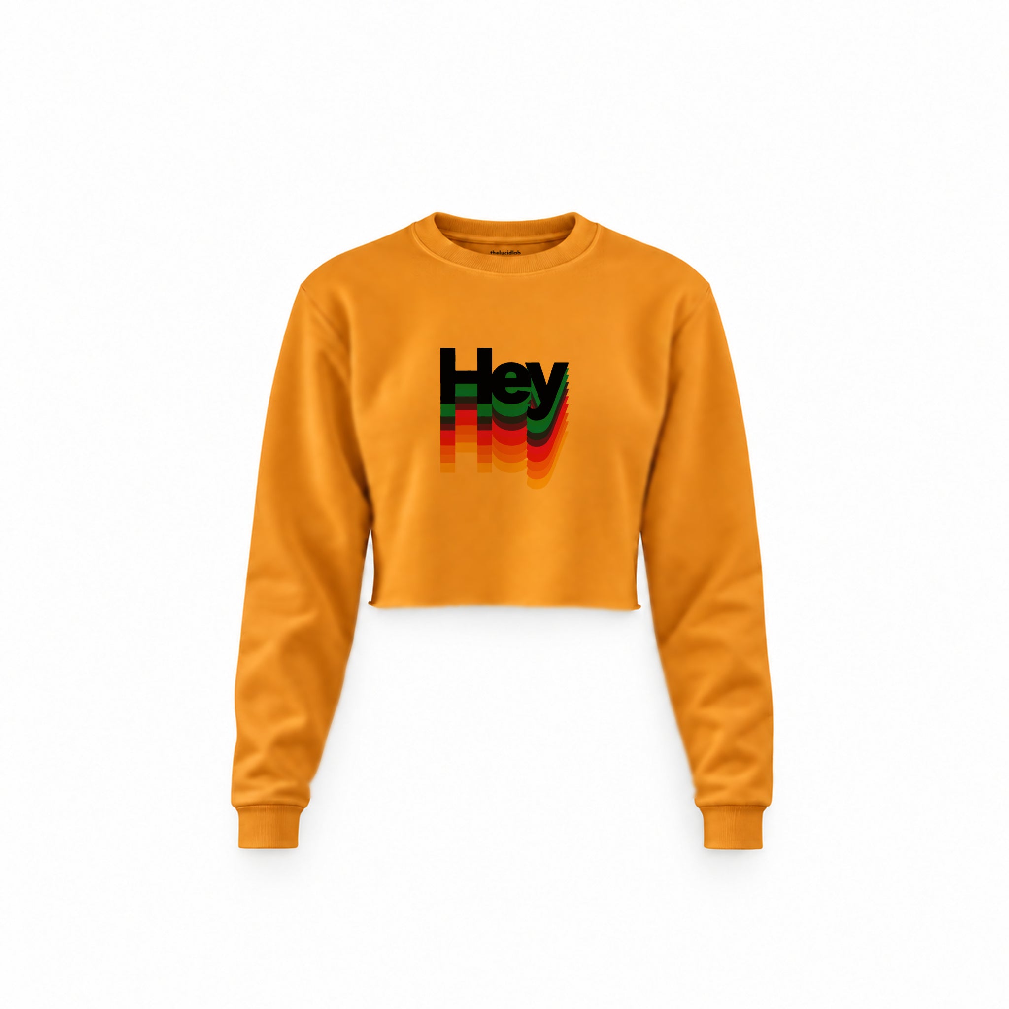 thelucidlab Hey Crop Sweatshirt, turuncu renk, önden görünüm