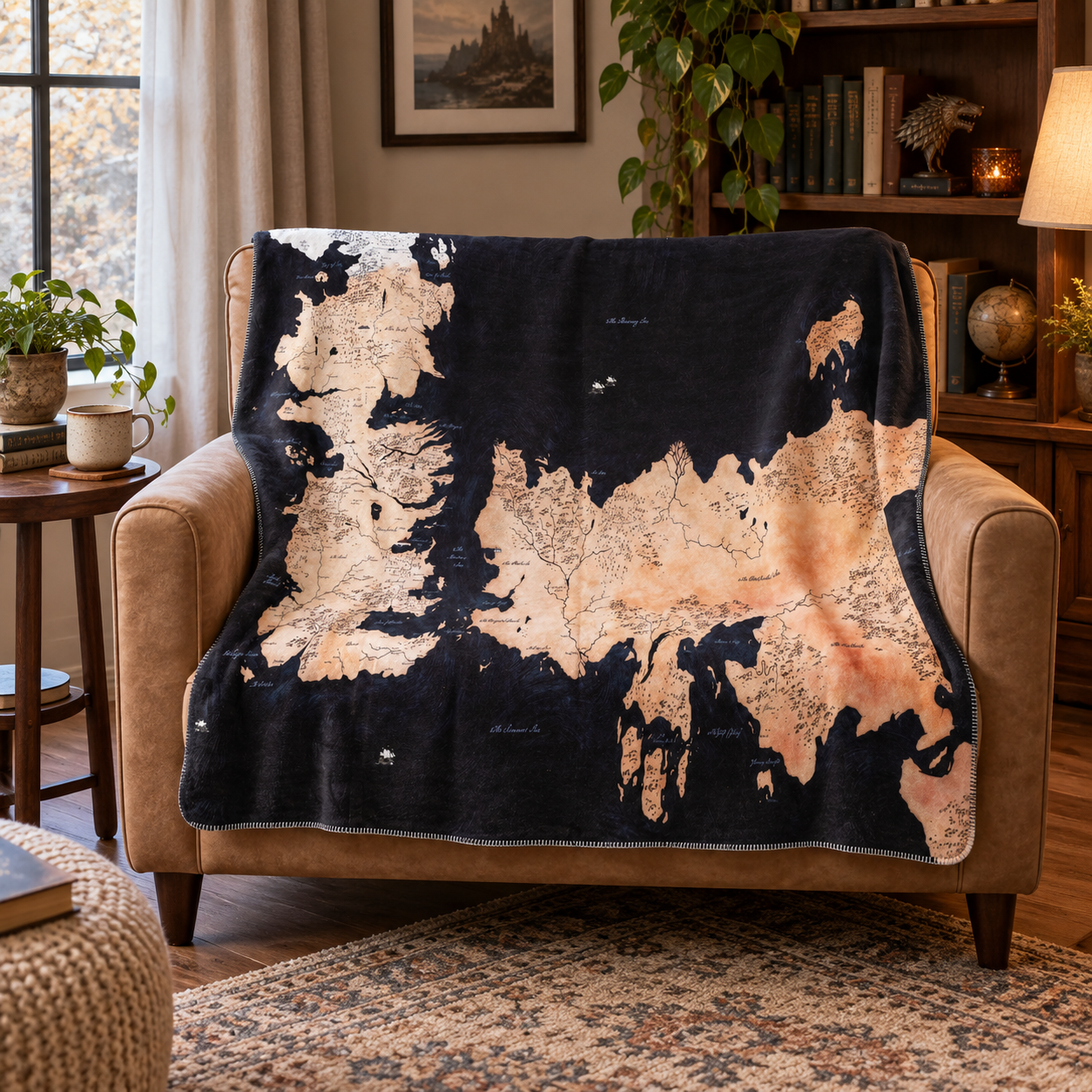 Game Of Thrones Map Polar Tv Battaniyesi — Ev sahnesi