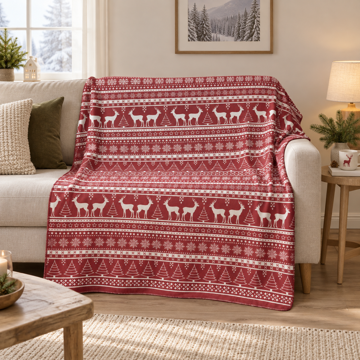 Red Santa Polar Tv Battaniyesi — Ev sahnesi