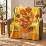 Sunflowers - Ayçiçekleri Polar Tv Battaniyesi — Ev sahnesi