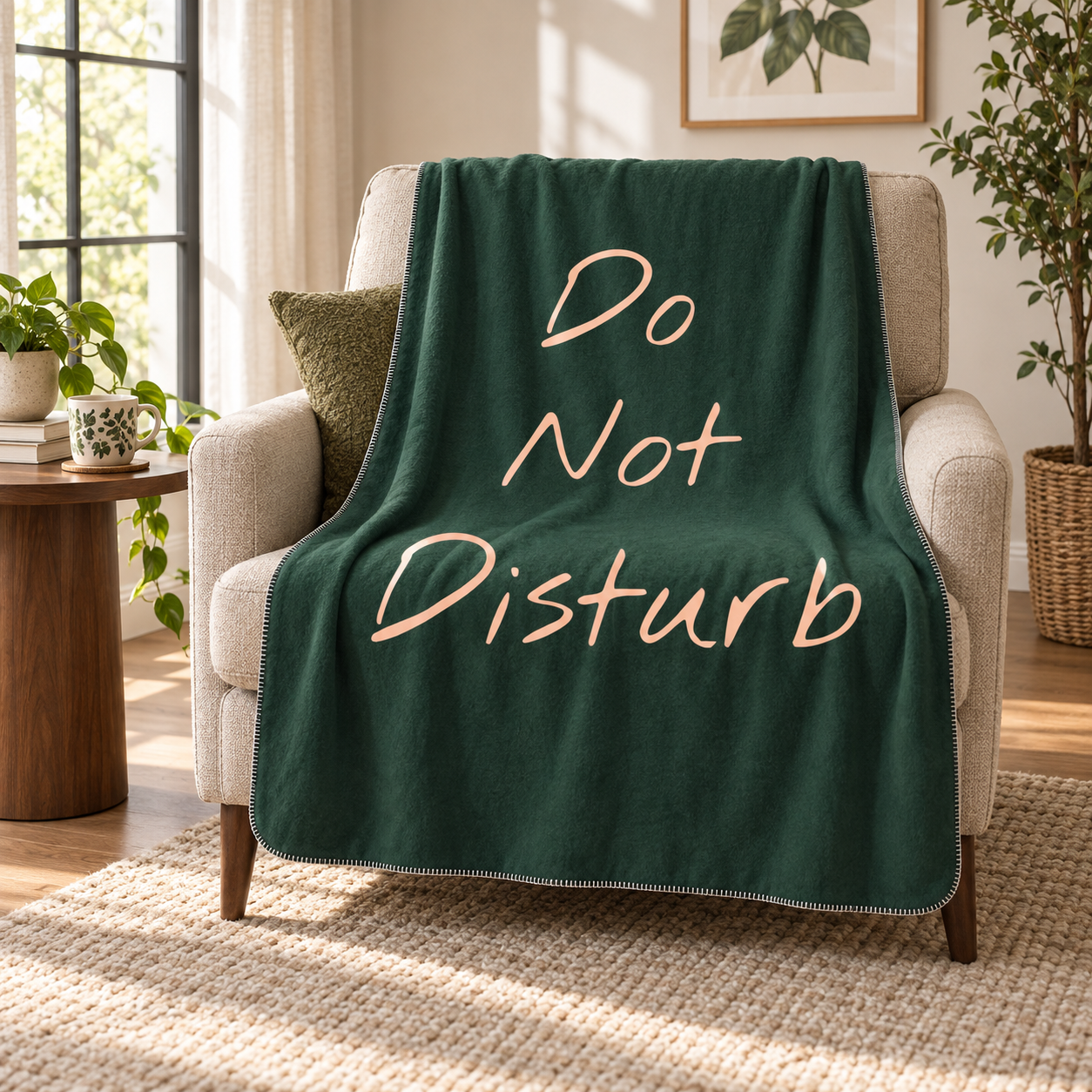 Do Not Disturb Green Polar Tv Battaniyesi — Ev sahnesi