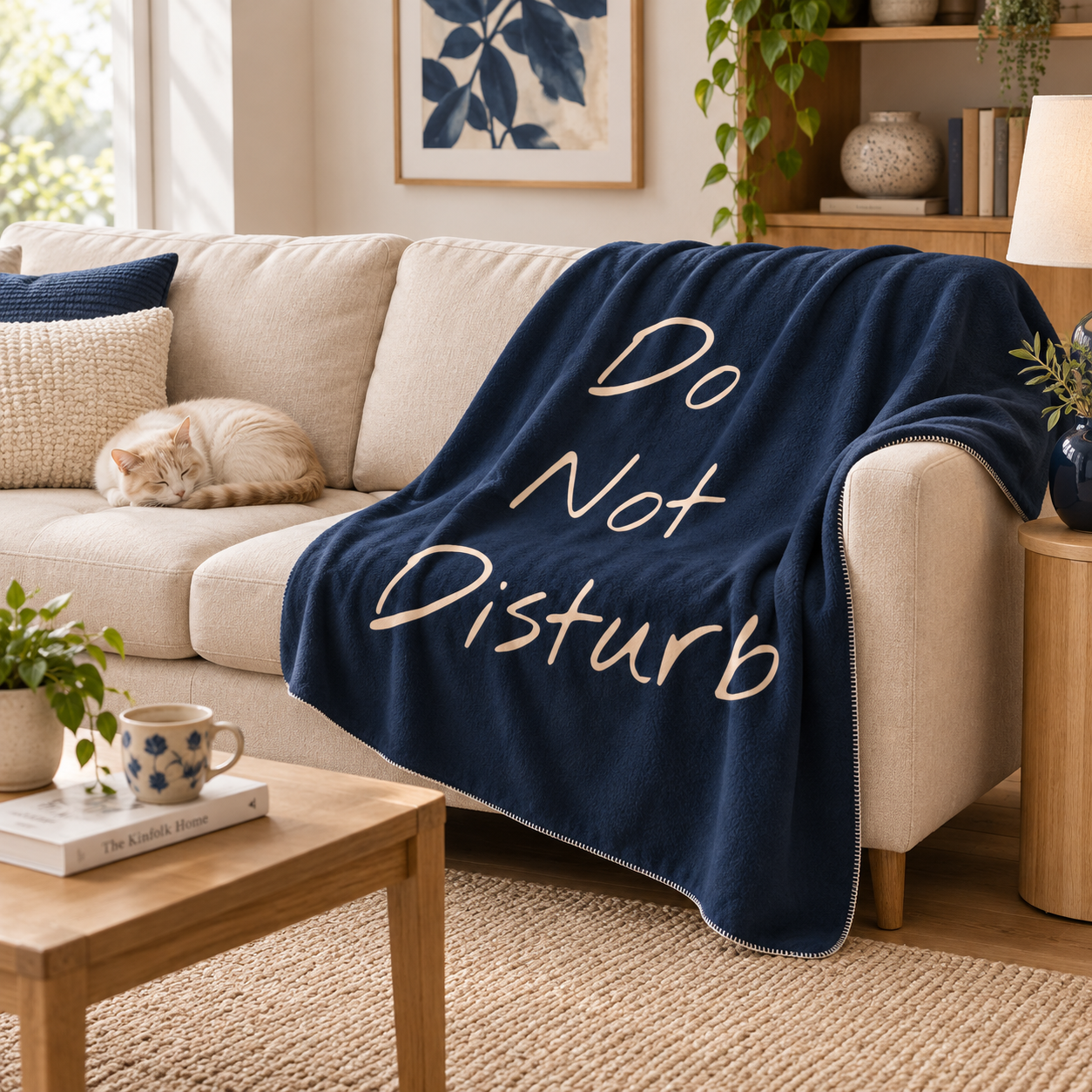 Do Not Disturb Navy Blue Polar Tv Battaniyesi — İkinci fotoğraf