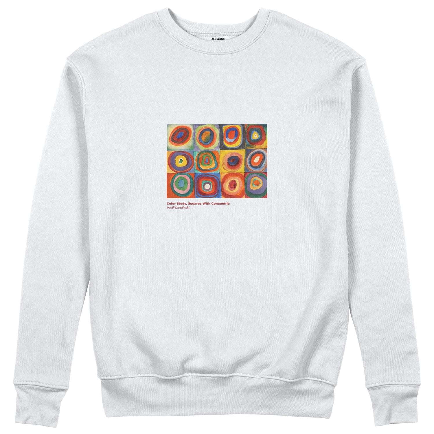 Color Study, Squares With Concentric Circles Sweatshirt