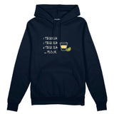 1 Tequila 2 Tequila Oversize Hoodie — Lacivert — Ön görünüm