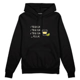 1 Tequila 2 Tequila Oversize Hoodie — Siyah — Ön görünüm