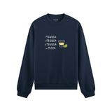 1 Tequila 2 Tequila Oversize Sweatshirt — Lacivert — Ön görünüm