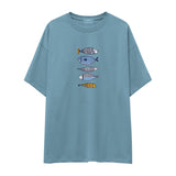 Marine Pattern Study Oversize Tişört