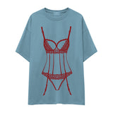 Bordeaux Silhouette Oversize Tişört