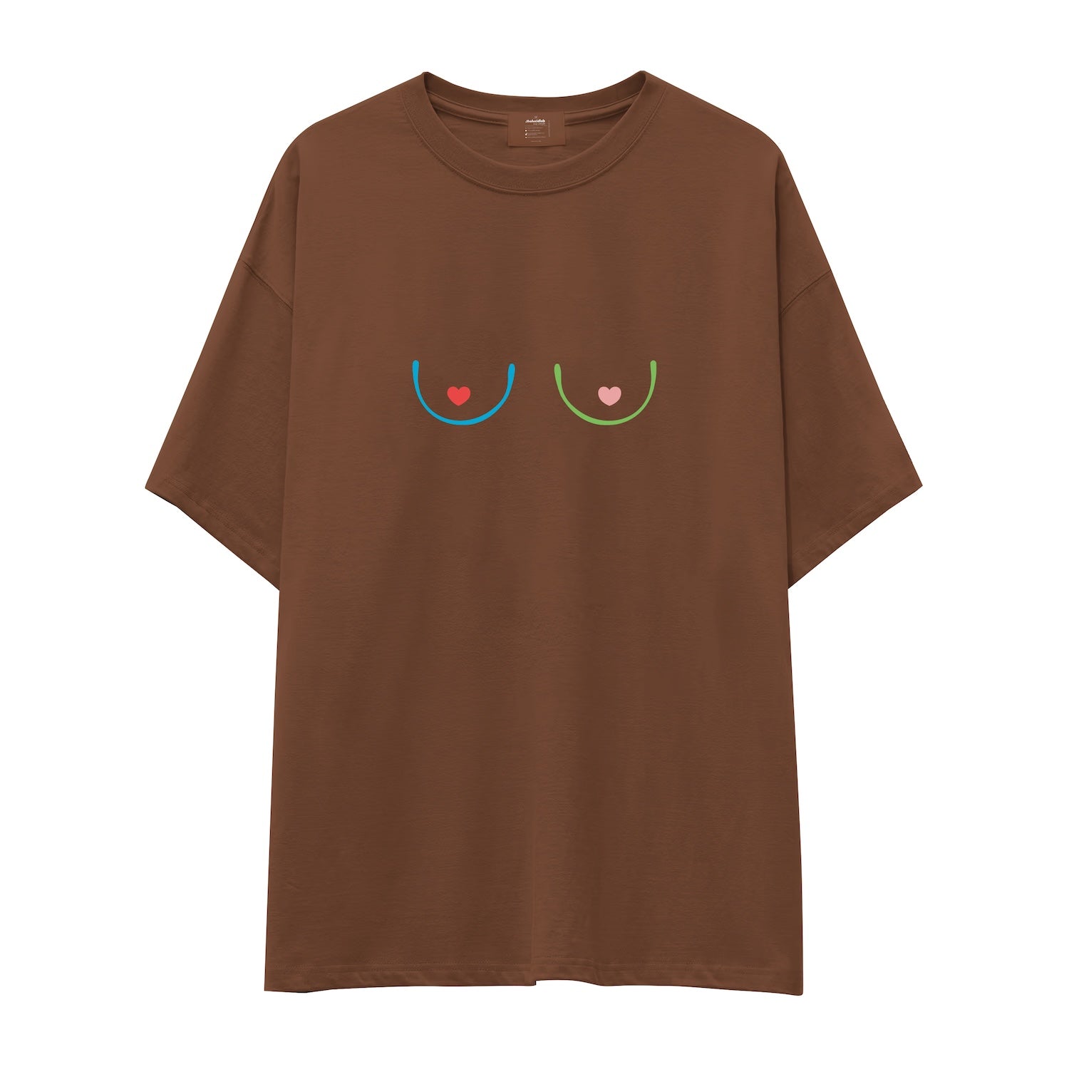 Boobs & Hearts Oversize Tişört