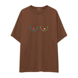 Boobs & Hearts Oversize Tişört