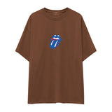 The Rolling Stones Mavi Oversize Tişört