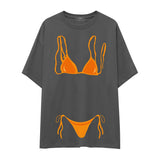 Orange Bikini Oversize Tişört