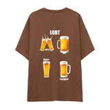 Lets Get Beers Tonight Oversize Tişört