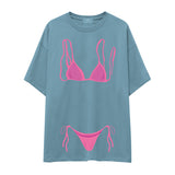 Pink Bikini Oversize Tişört
