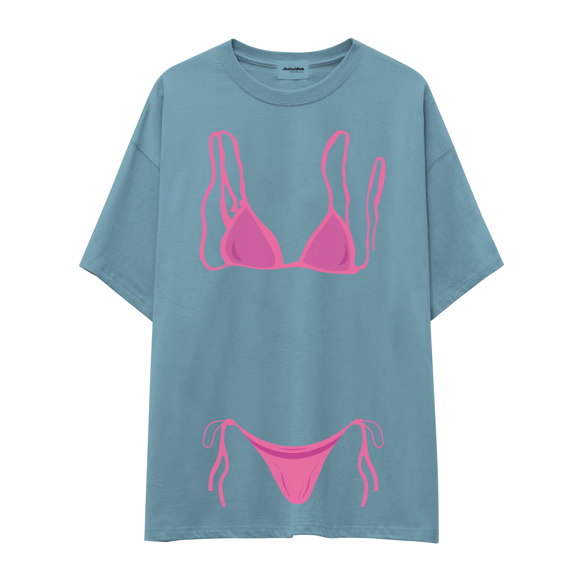 Pink Bikini Oversize Tişört