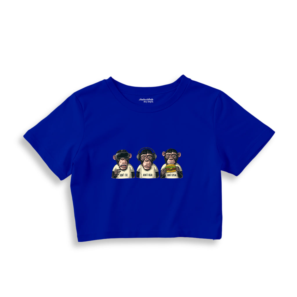 Diplomatic Monkeys Crop Tişört