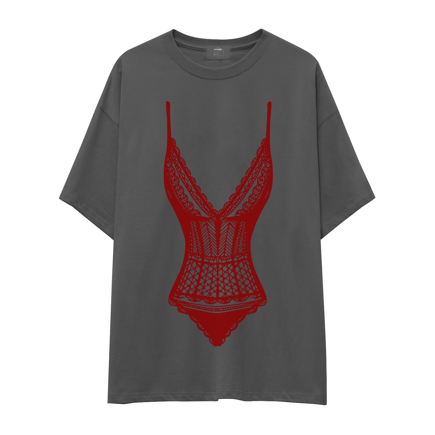 Bordeaux Contour Oversize Tişört