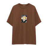 Albert Einstein / Homer Simpson Oversize Tişört